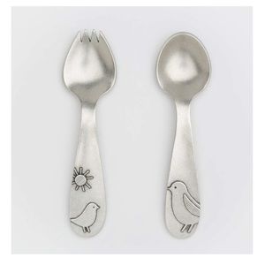 Momma and Baby Bird Spoon Set NWT